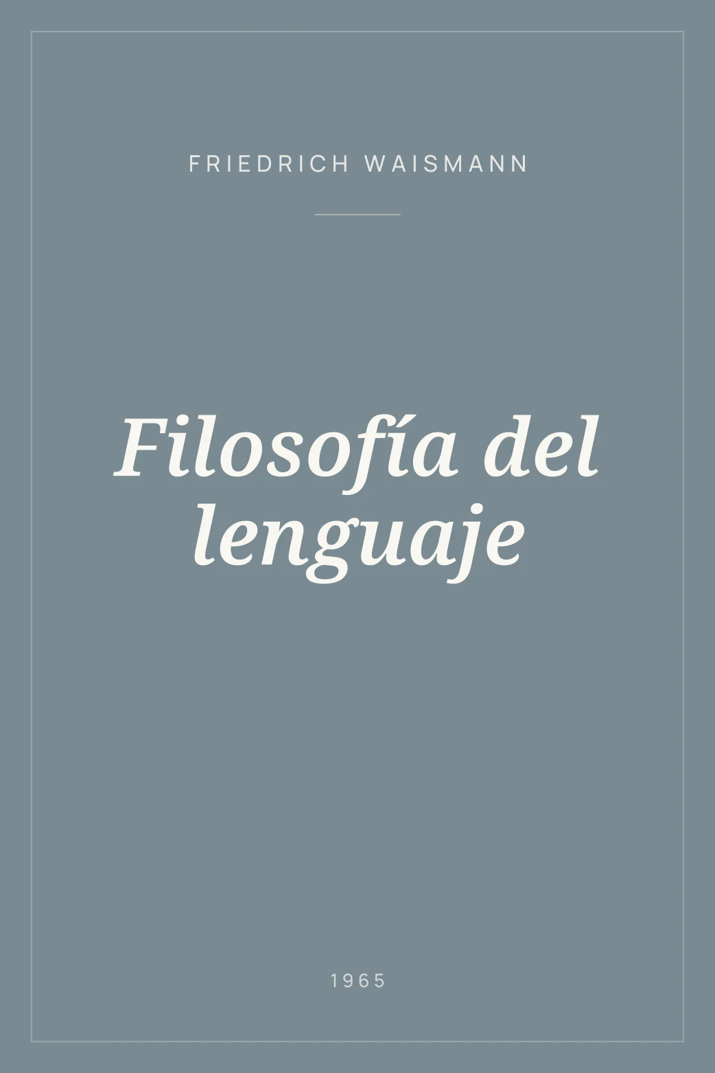 Portada de Filosofía del lenguaje