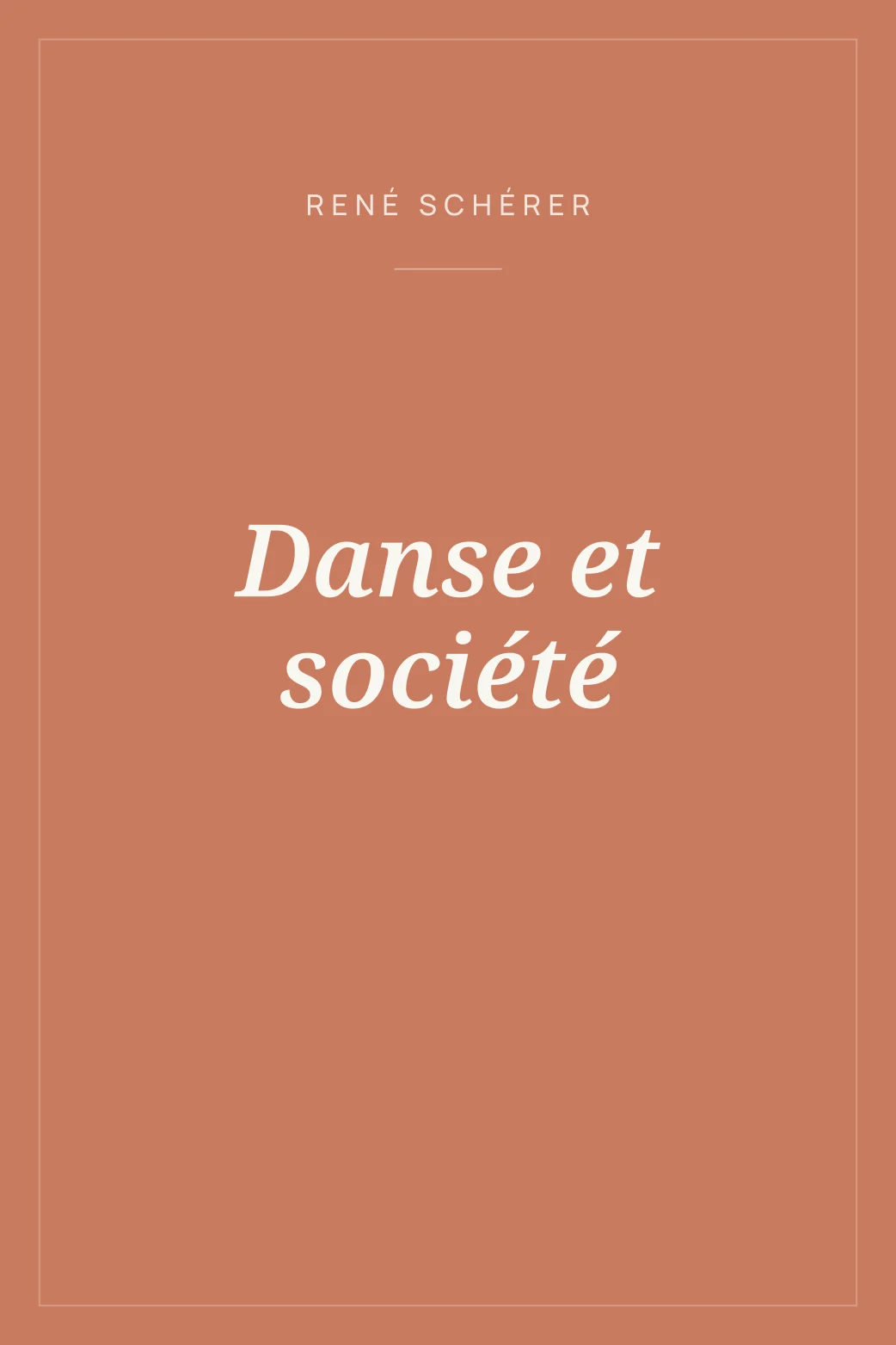 Portada de Danse et société