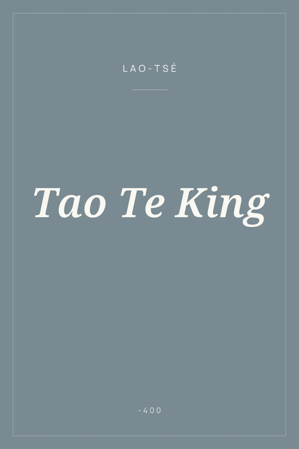 Portada de Tao Te King