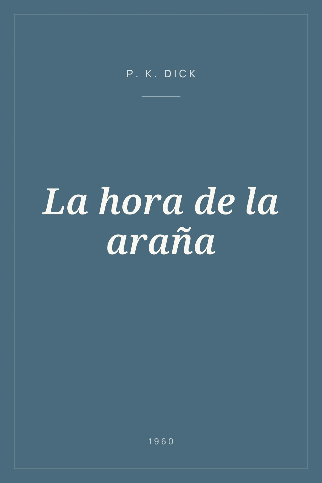 Portada de La hora de la araña