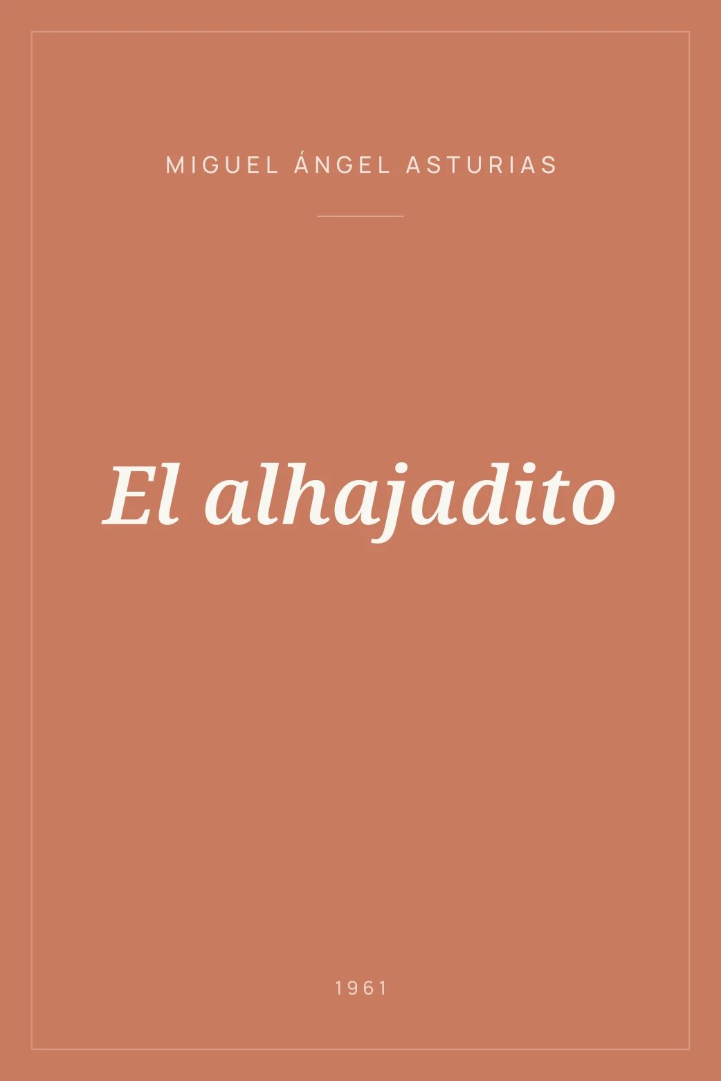 Portada de El alhajadito