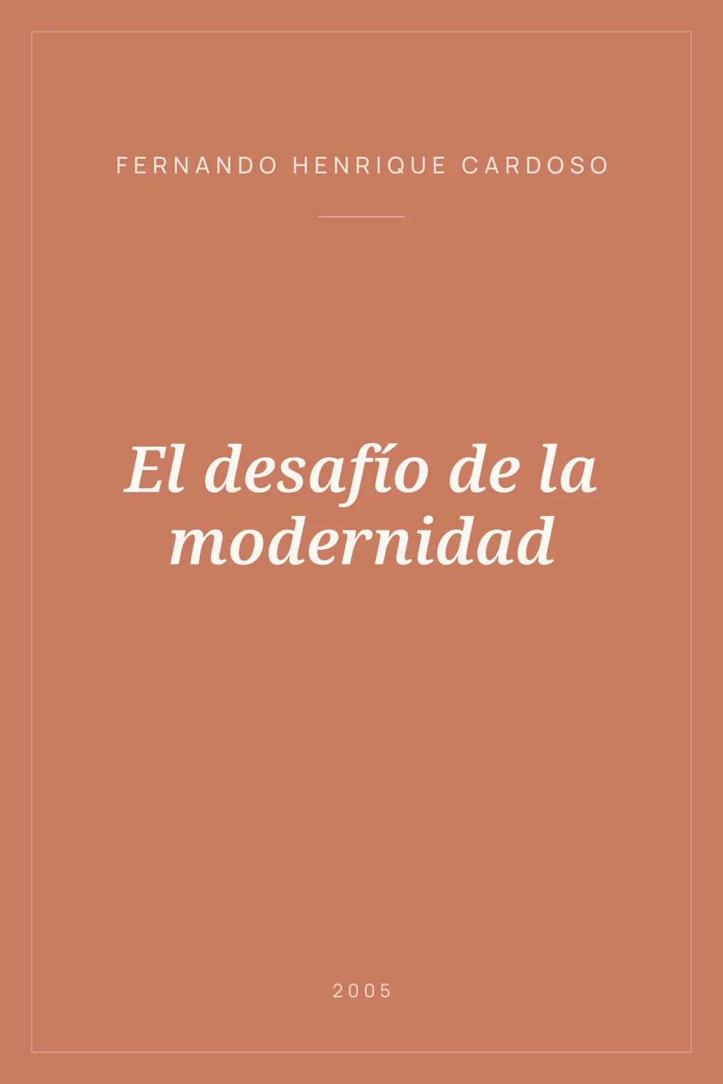 Portada de El desafío de la modernidad