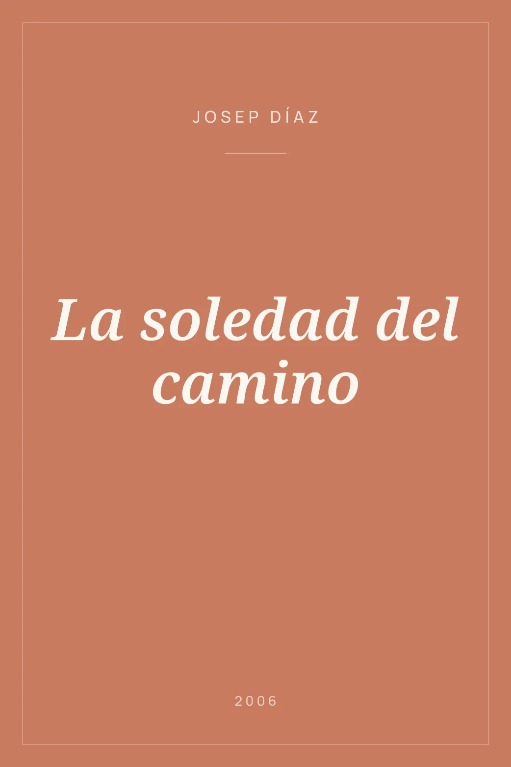 Portada de La soledad del camino