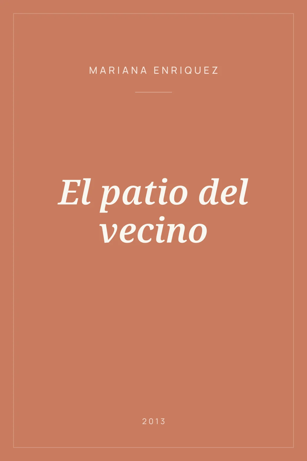 Portada de El patio del vecino