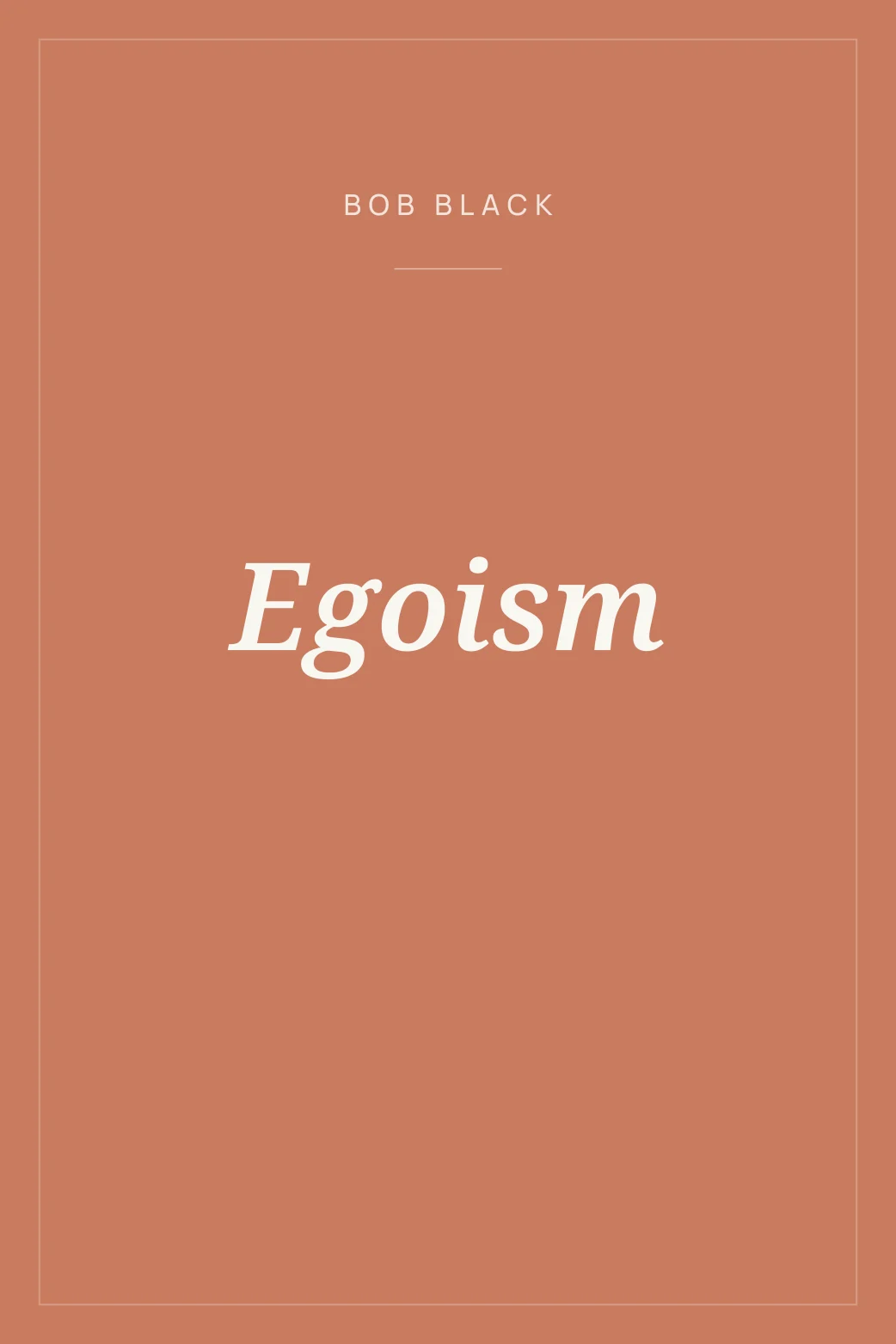 Portada de Egoism