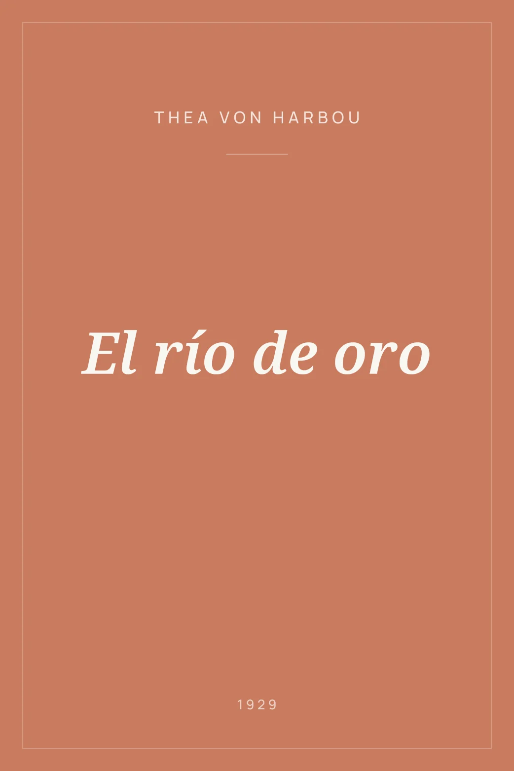 Portada de El río de oro