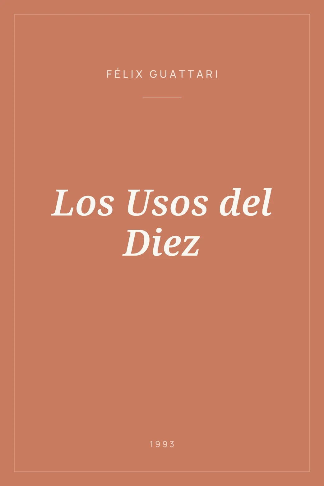 Portada de Los Usos del Diez