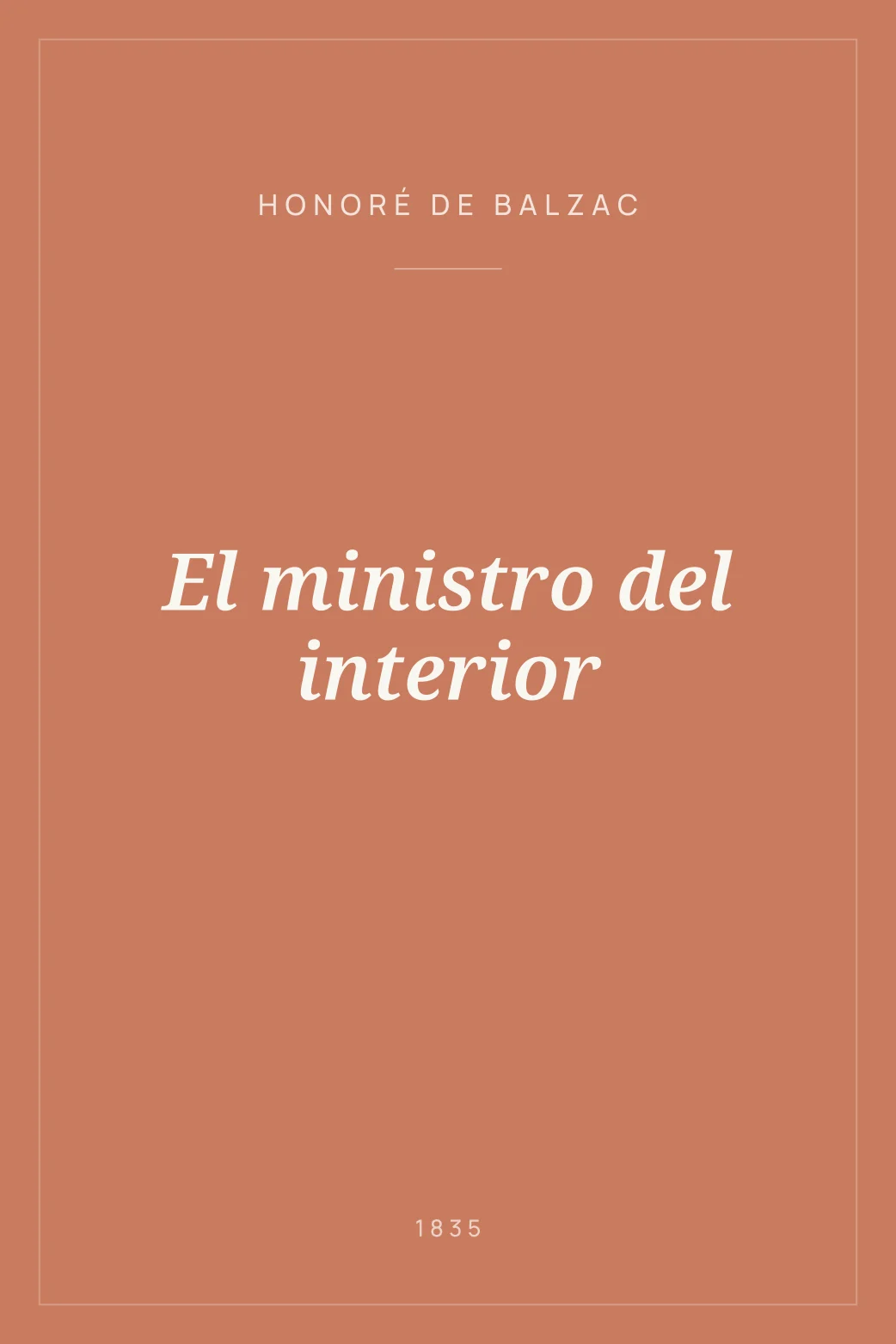 Portada de El ministro del interior