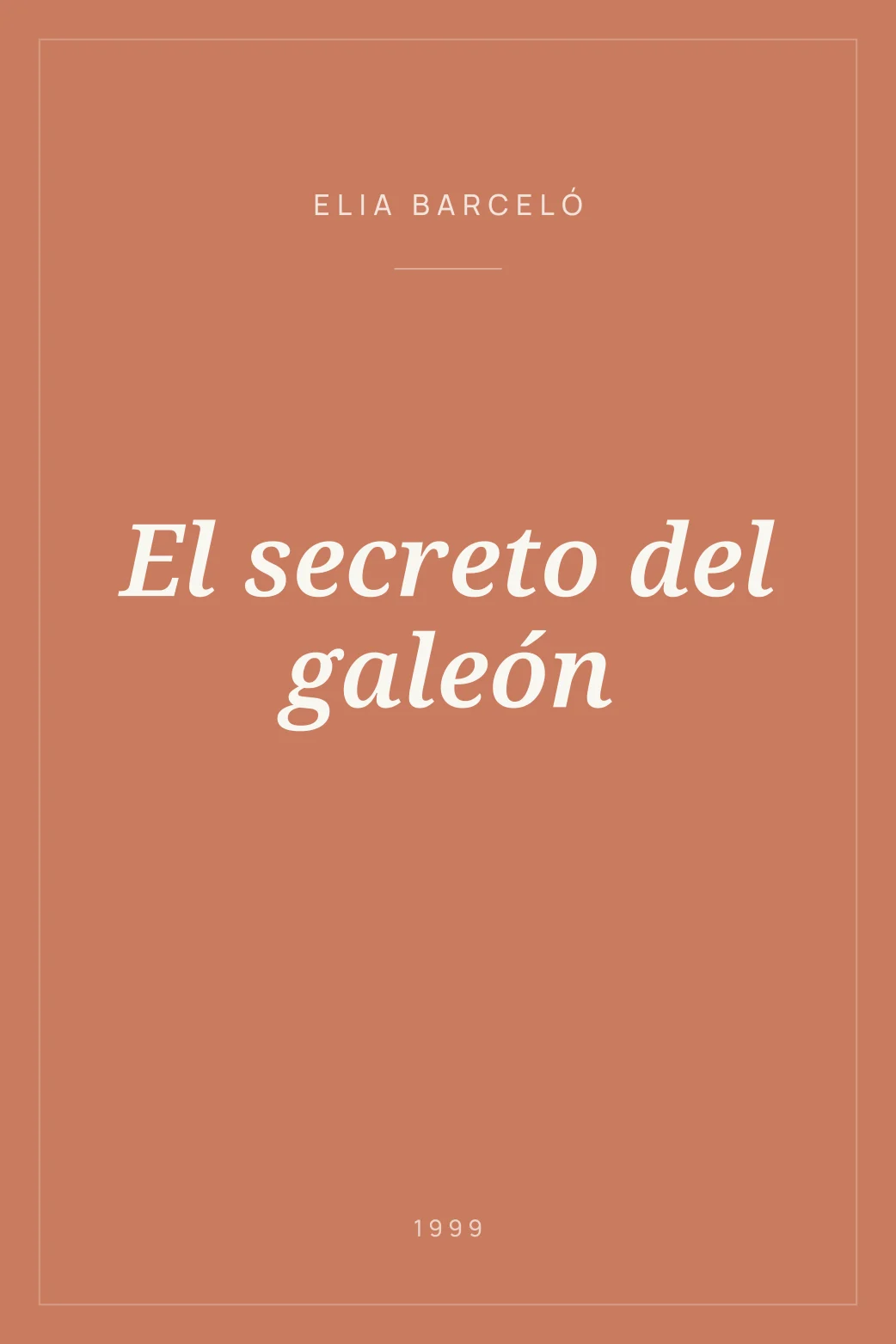 Portada de El secreto del galeón