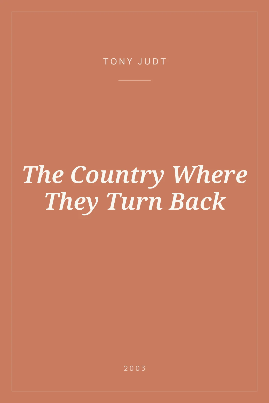 Portada de The Country Where They Turn Back