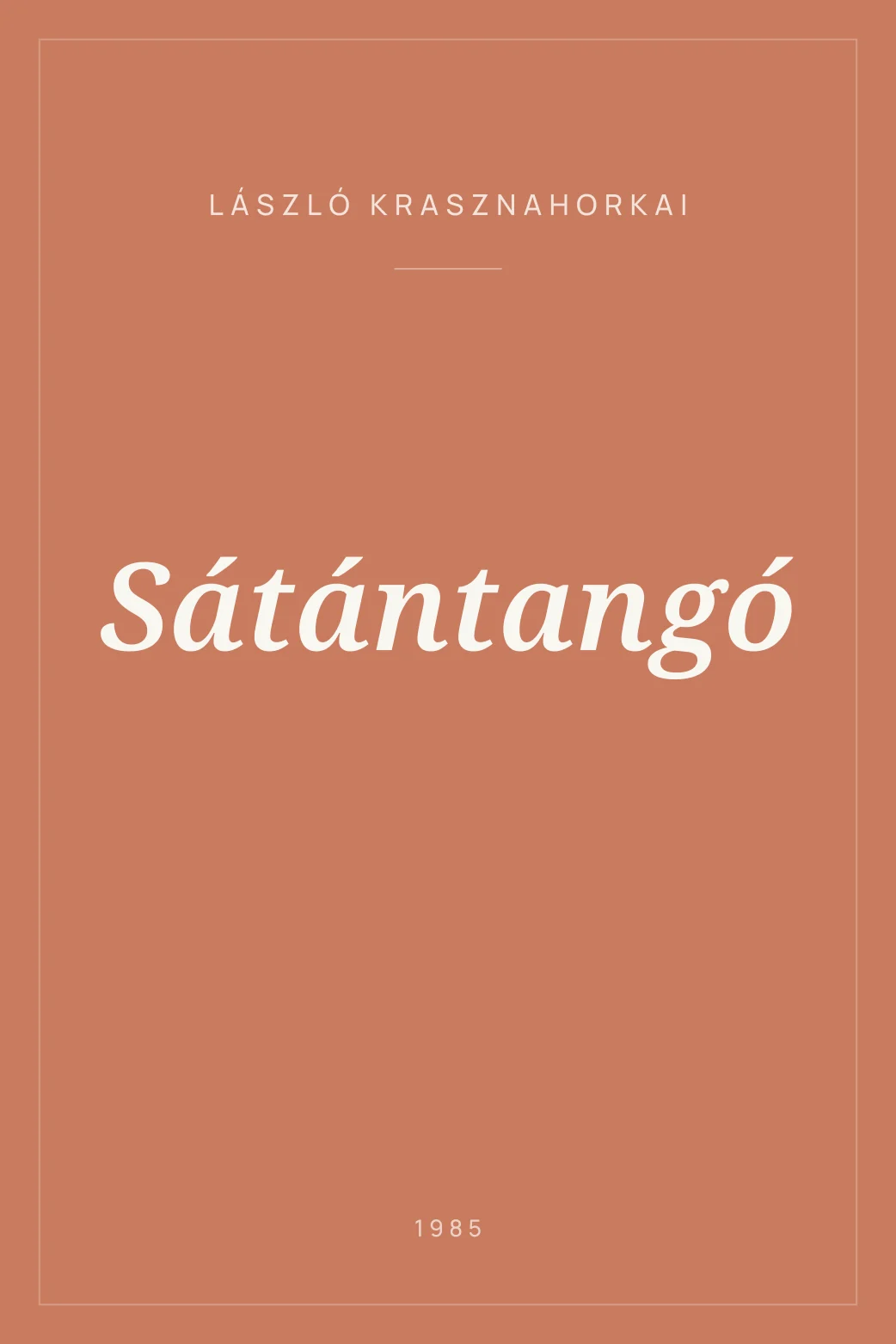 Portada de Sátántangó