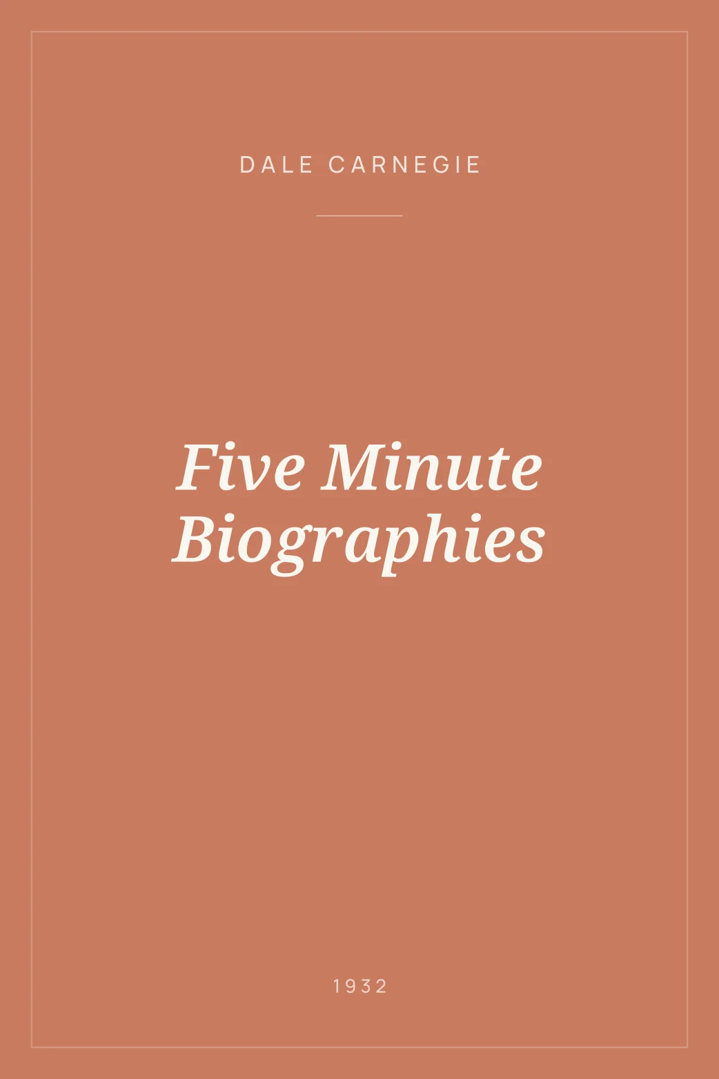 Portada de Five Minute Biographies