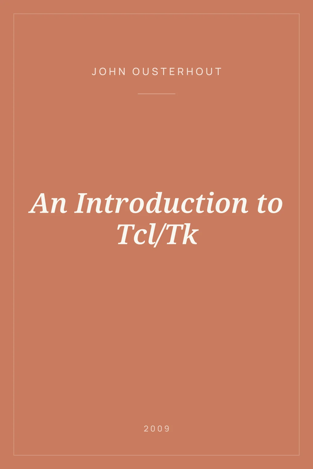 Portada de An Introduction to Tcl/Tk