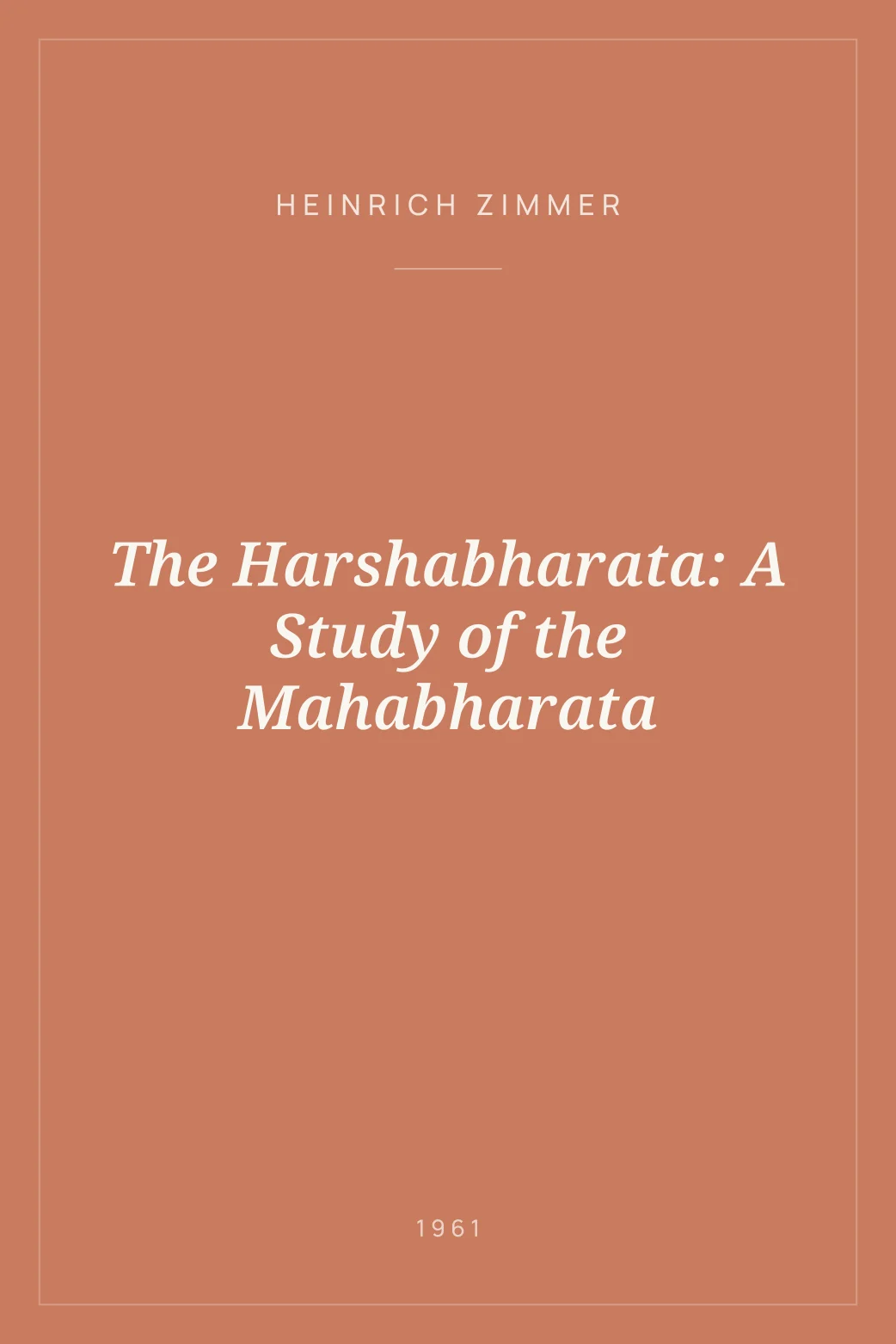Portada de The Harshabharata: A Study of the Mahabharata