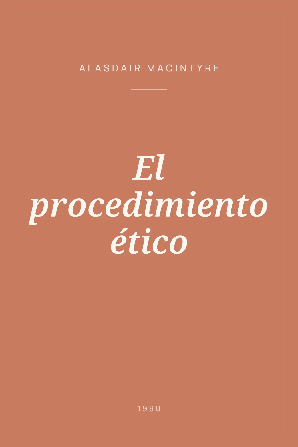 Portada de El procedimiento ético
