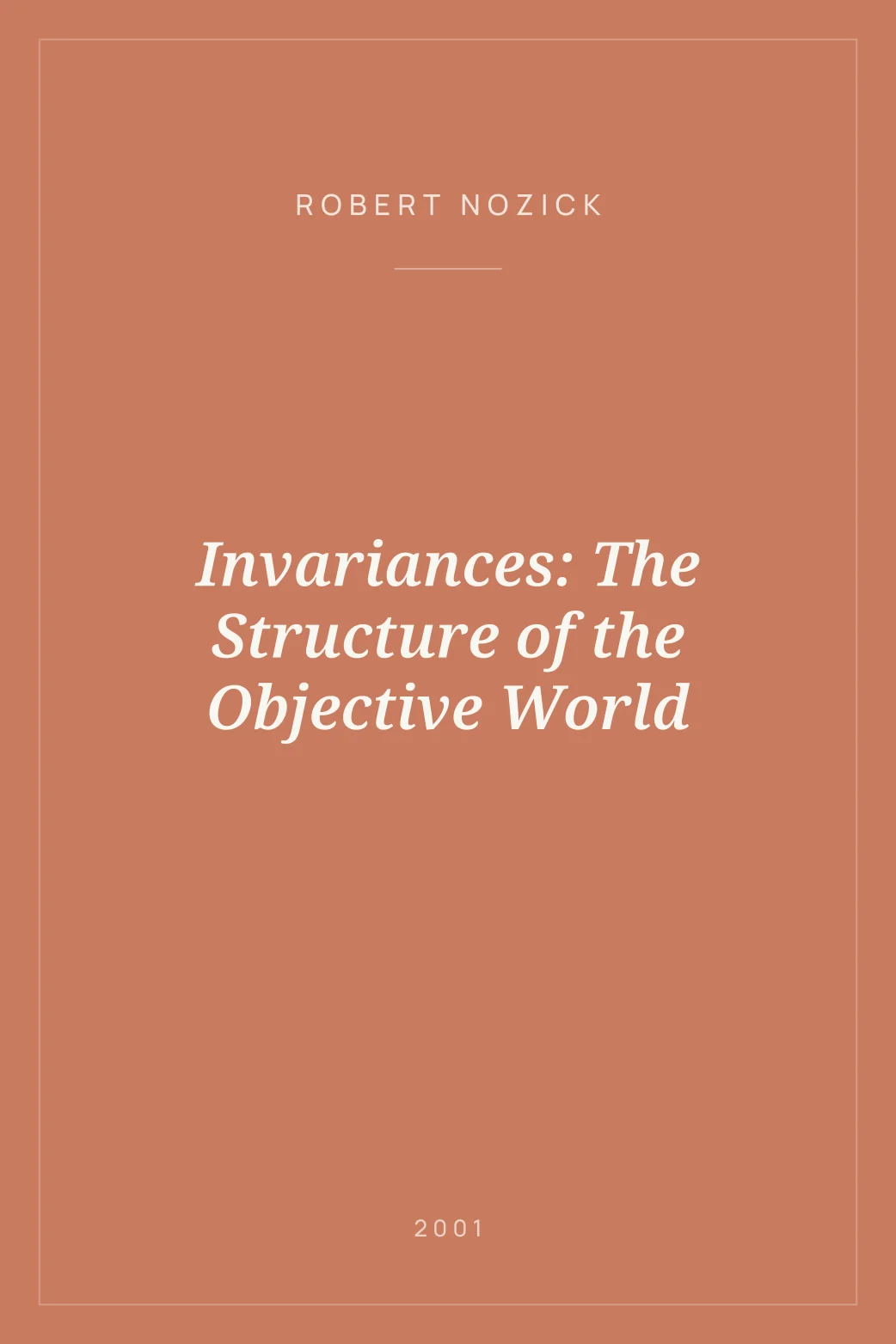 Portada de Invariances: The Structure of the Objective World