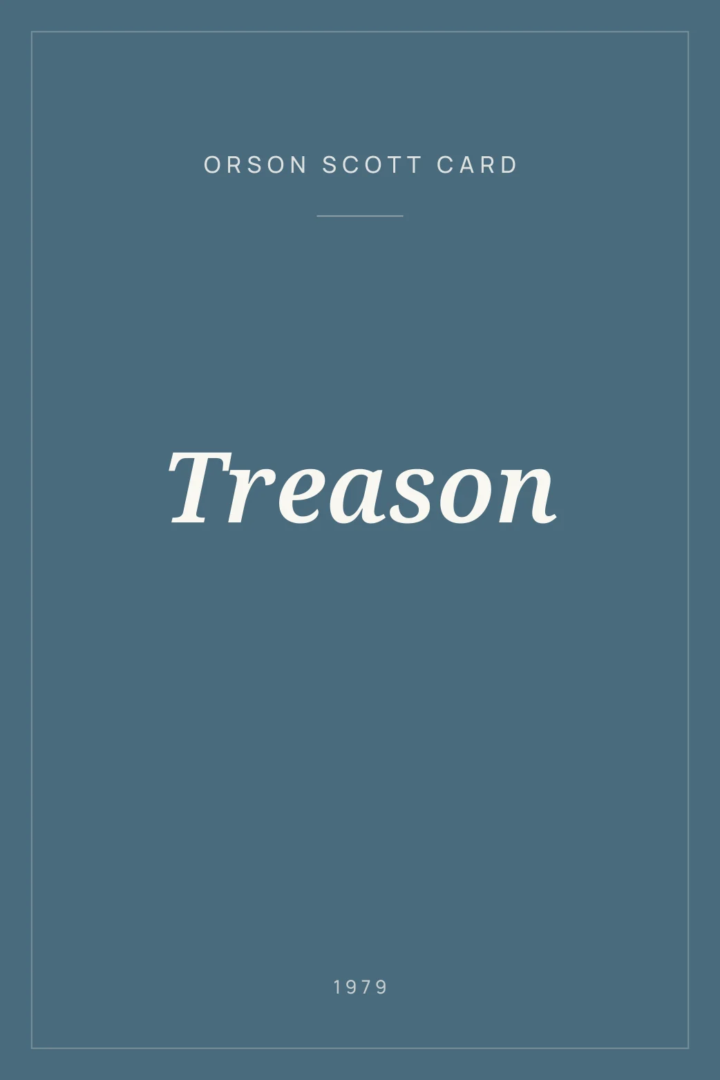 Portada de Treason