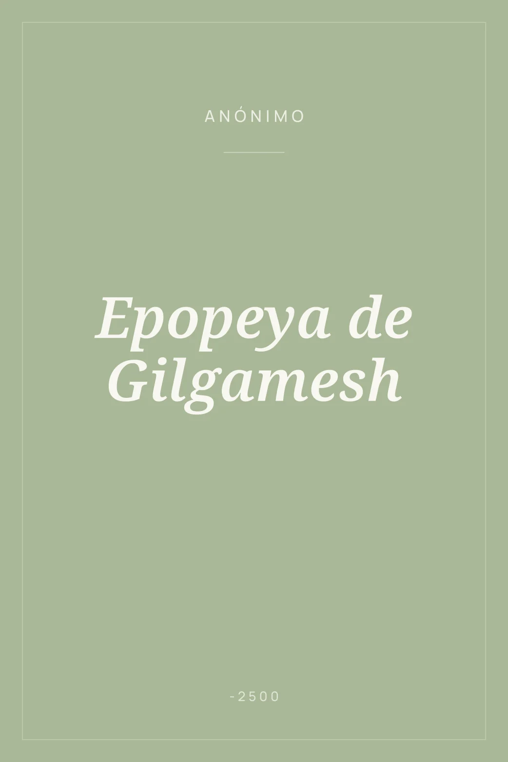 Portada de Epopeya de Gilgamesh