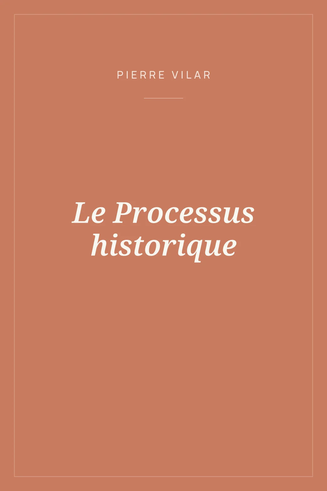 Portada de Le Processus historique