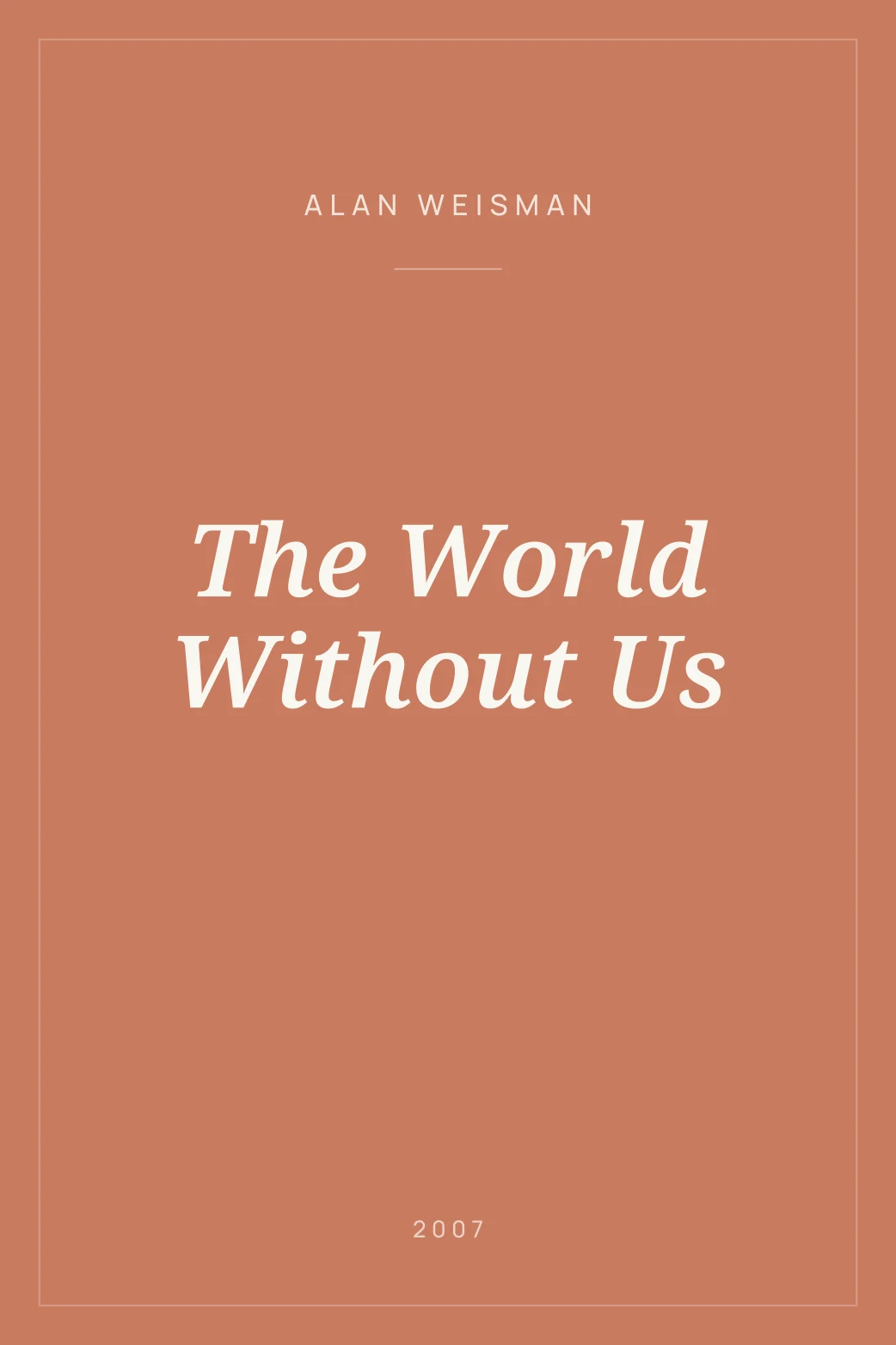 Portada de The World Without Us