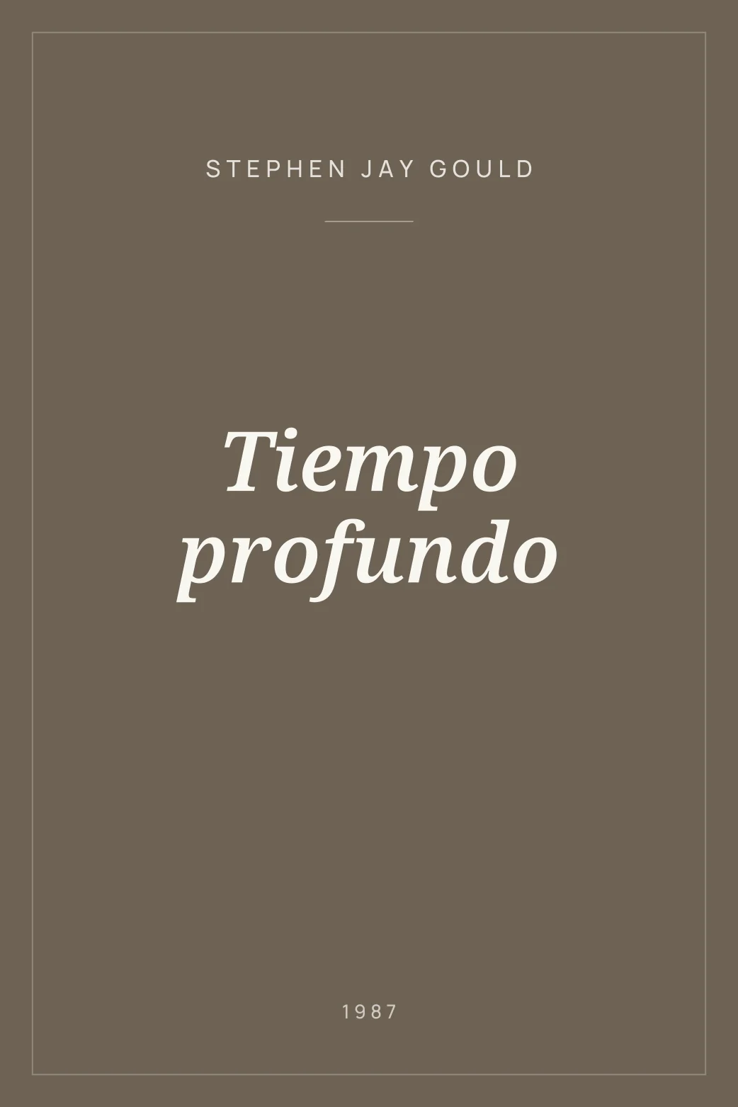Portada de Tiempo profundo