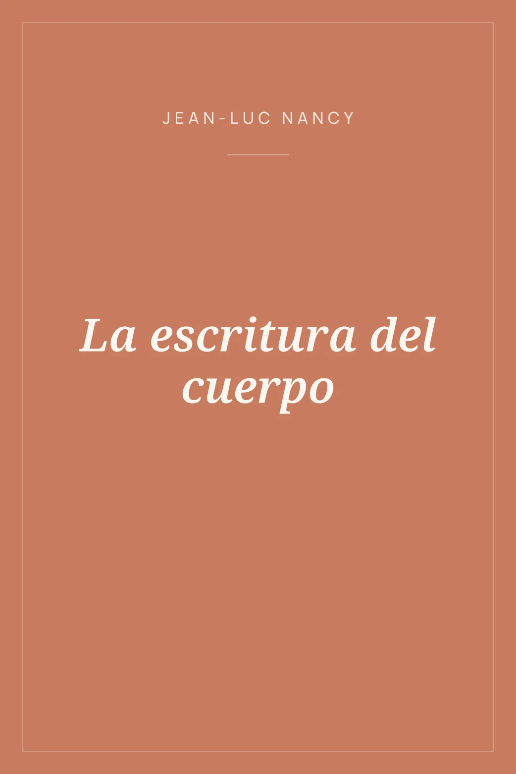 Portada de La escritura del cuerpo