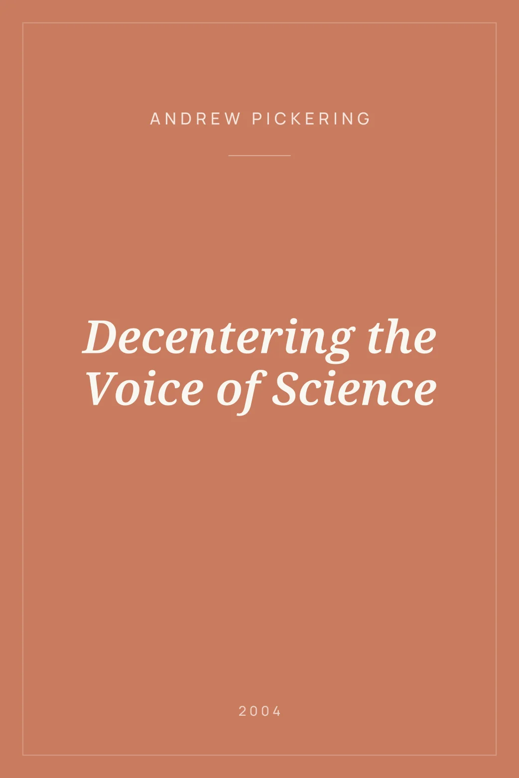 Portada de Decentering the Voice of Science