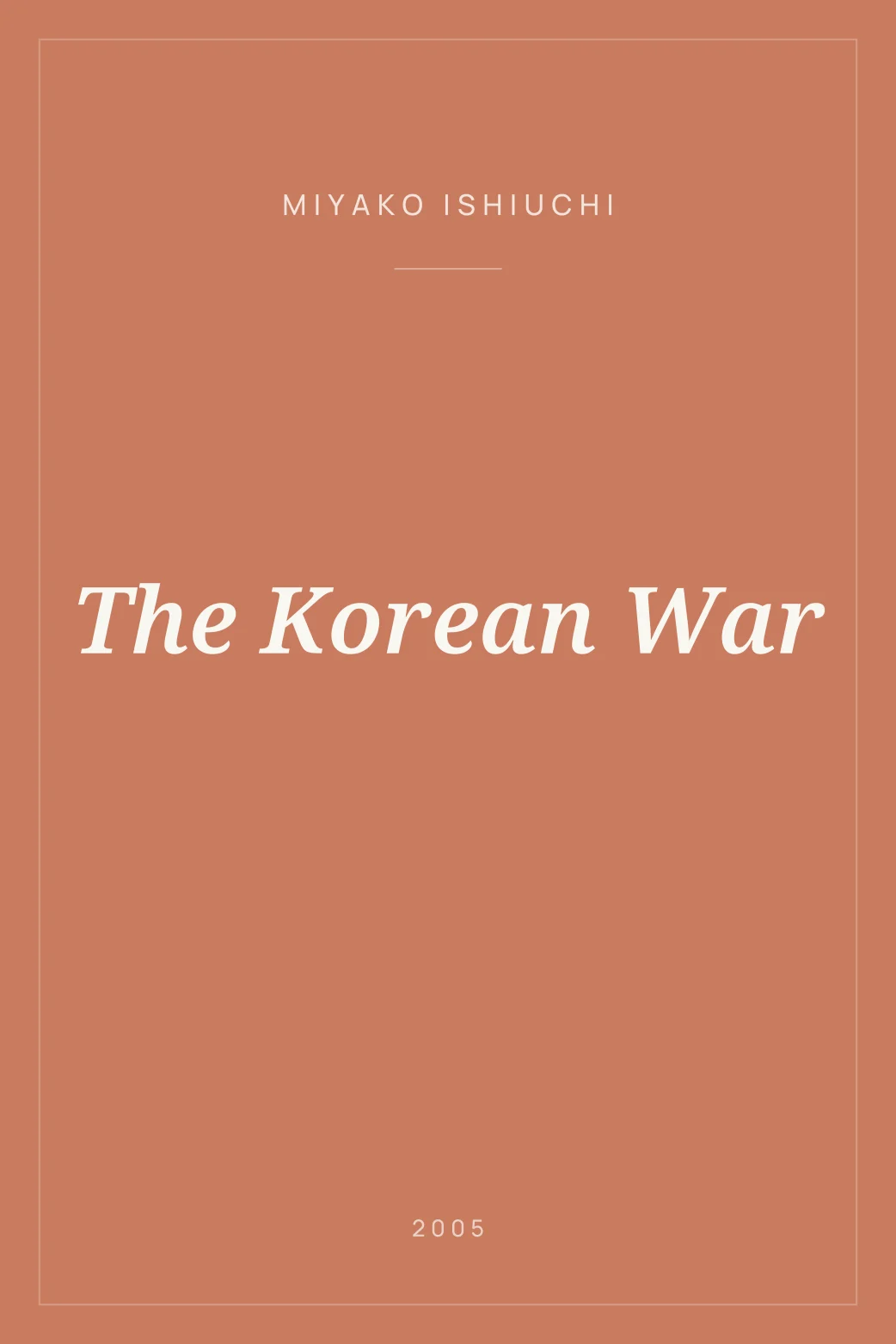 Portada de The Korean War