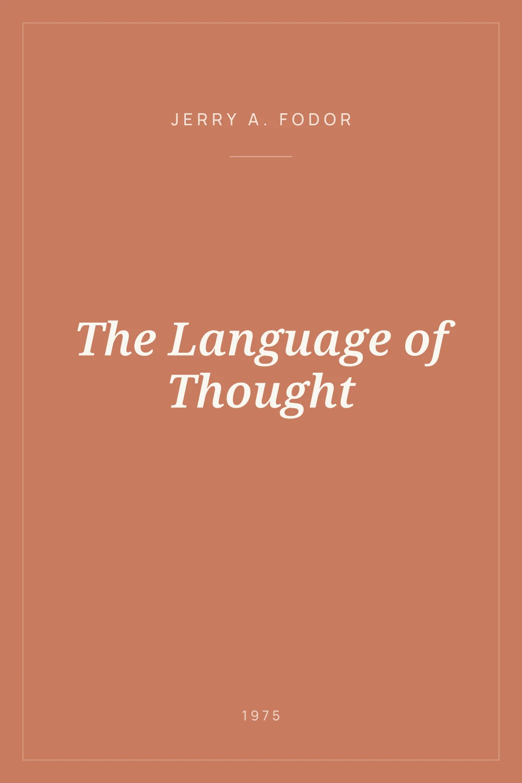 Portada de The Language of Thought