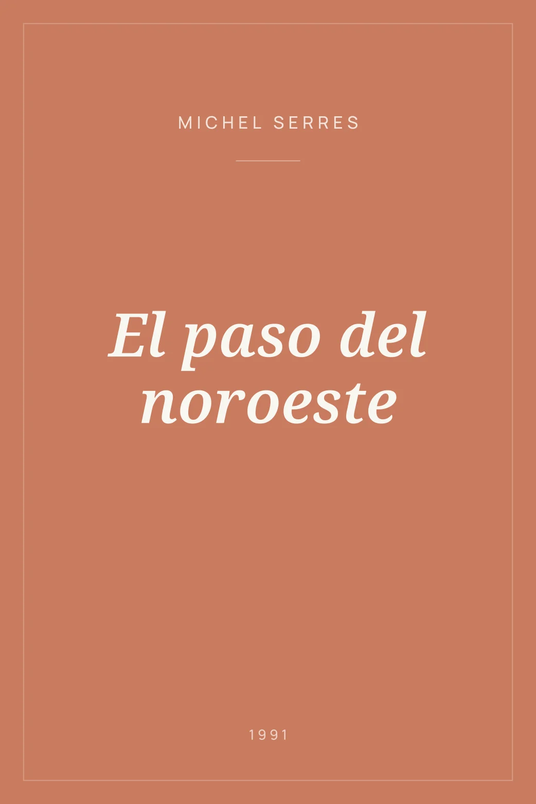 Portada de El paso del noroeste