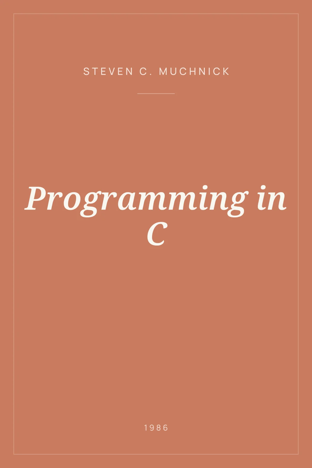 Portada de Programming in C