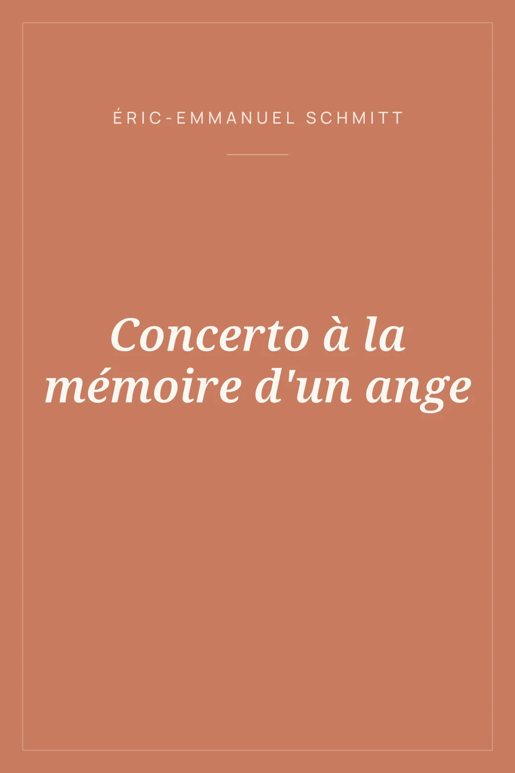 Portada de Concerto à la mémoire d'un ange