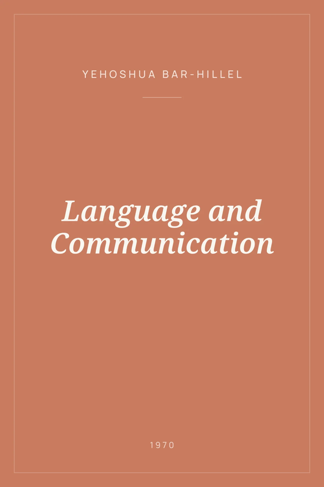 Portada de Language and Communication