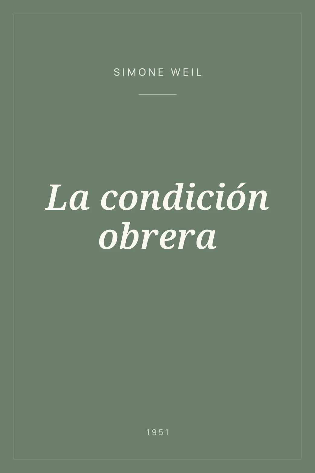 Portada de La condición obrera