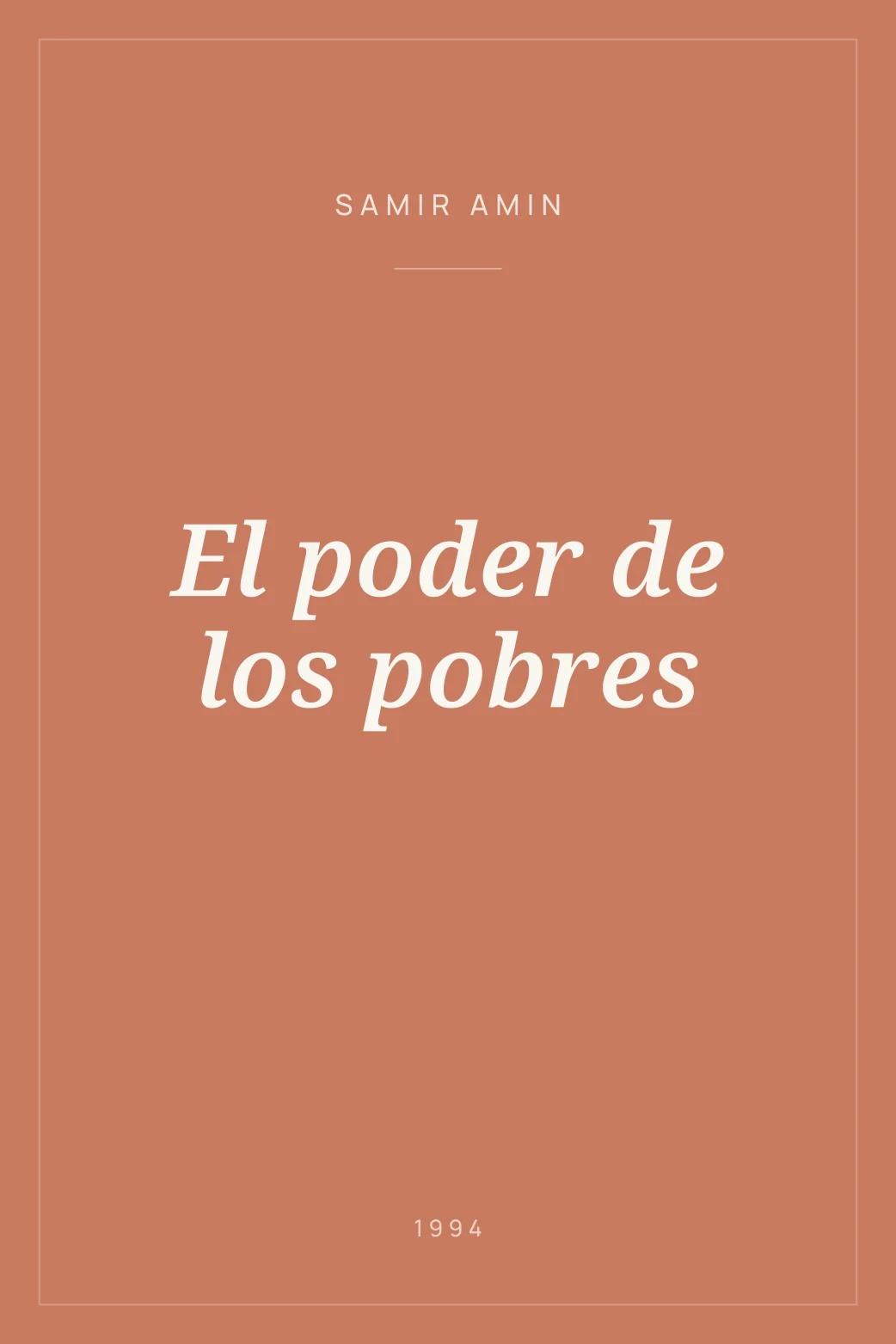 Portada de El poder de los pobres