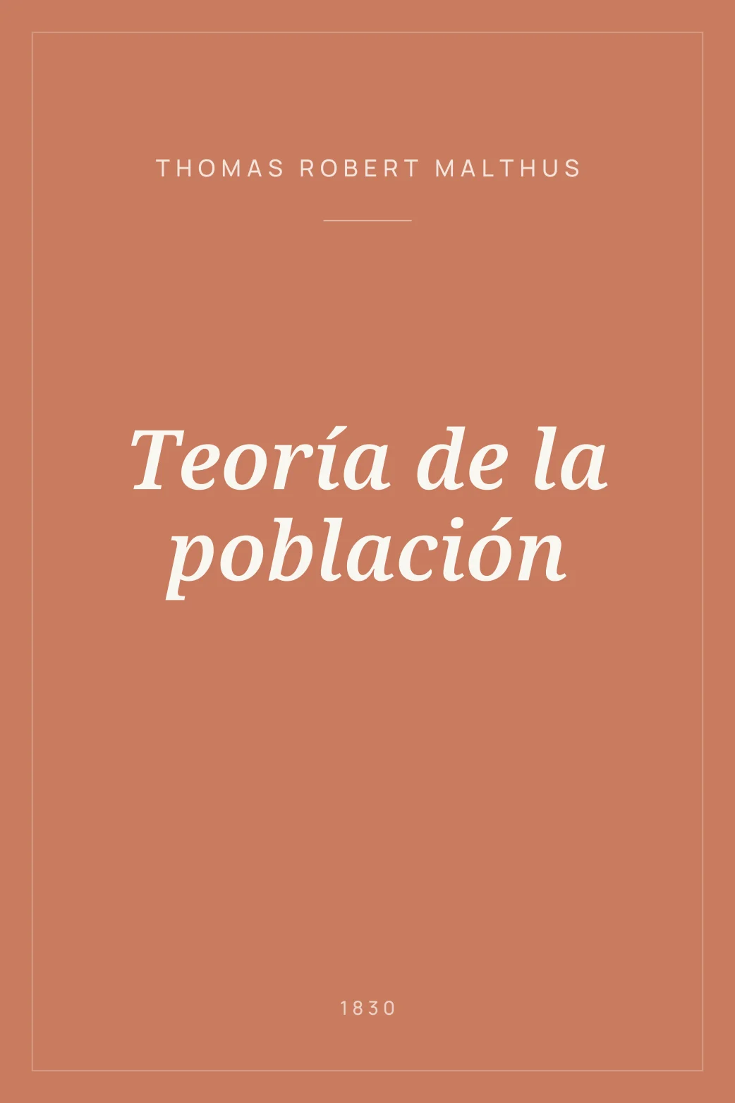 Portada de Teoría de la población