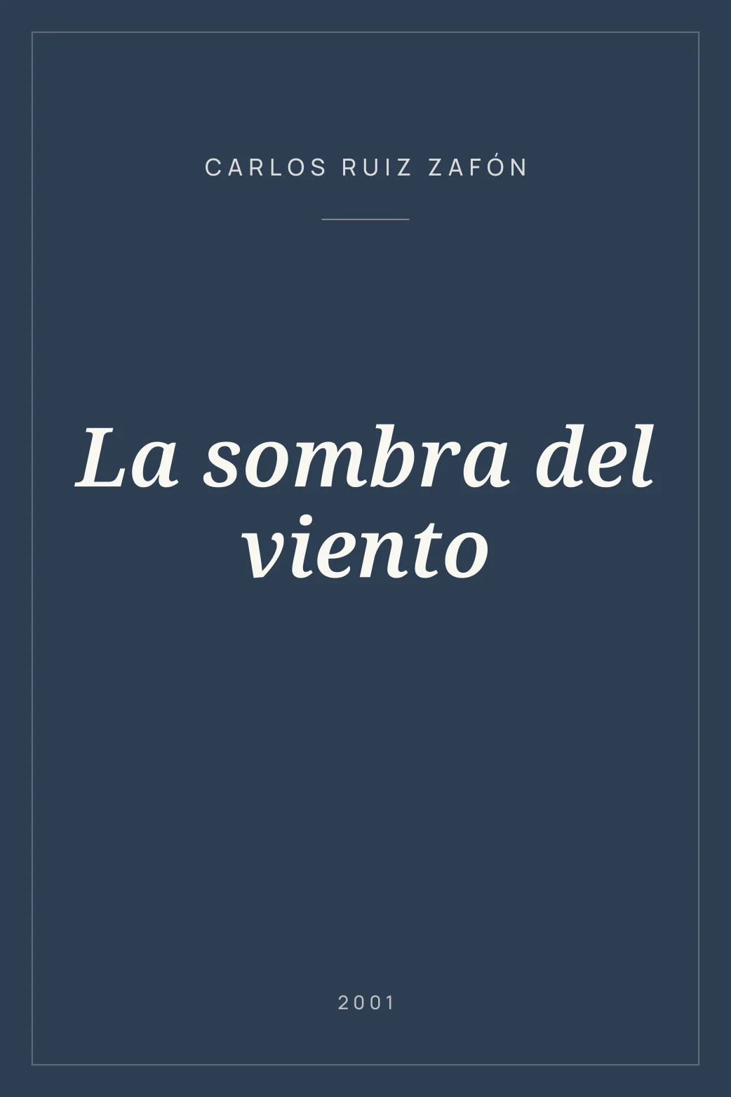 Portada de La sombra del viento