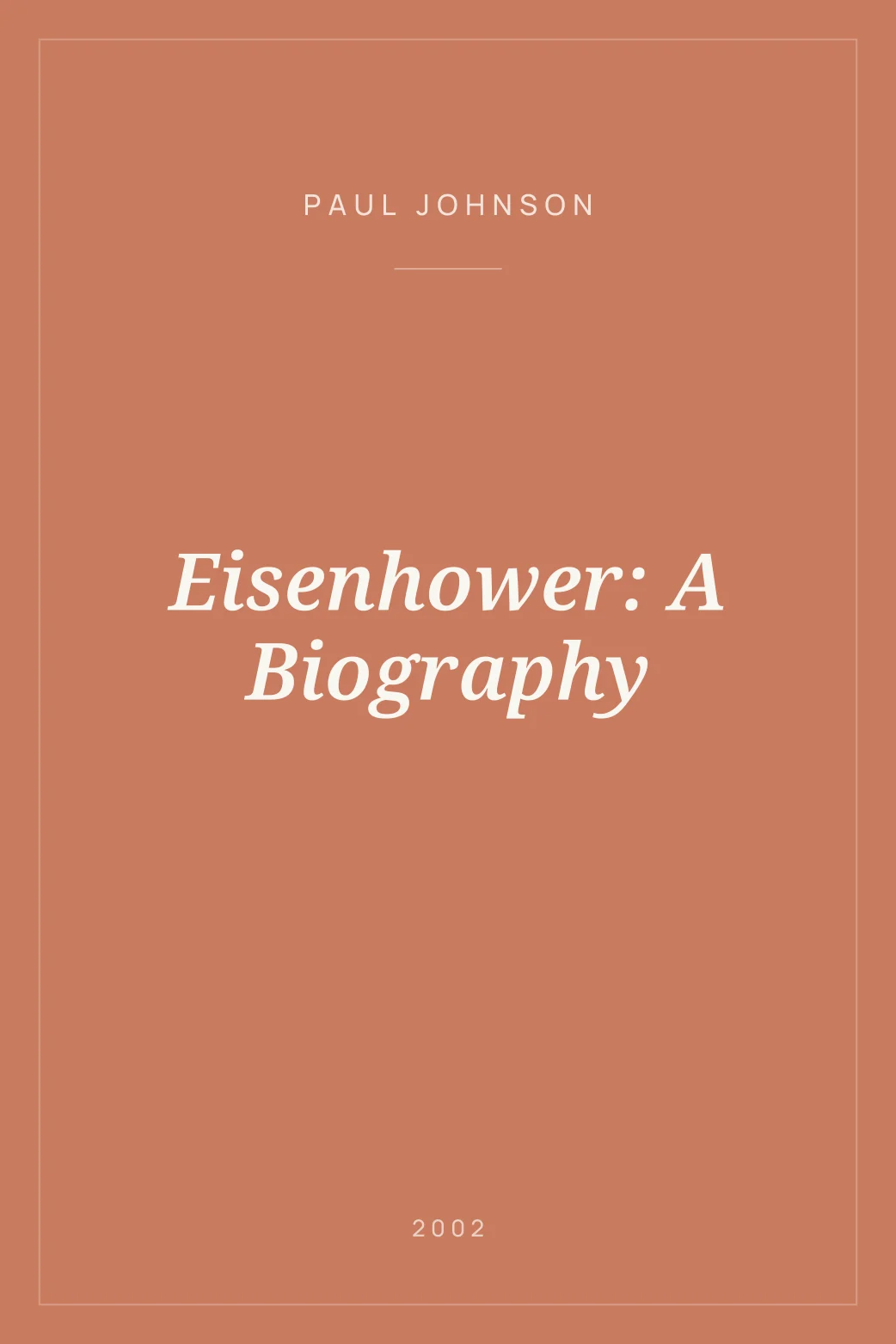 Portada de Eisenhower: A Biography
