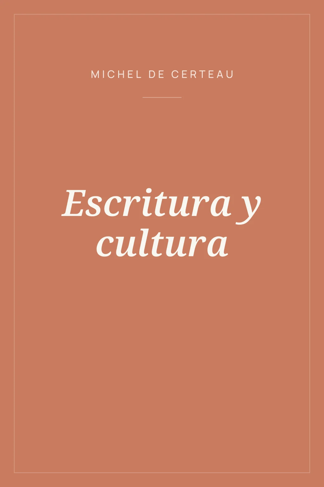 Portada de Escritura y cultura