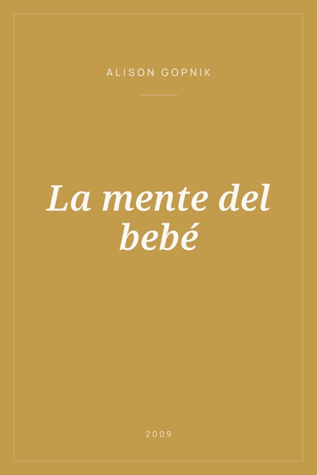 Portada de La mente del bebé