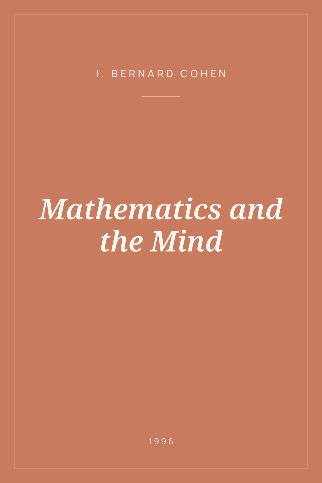 Portada de Mathematics and the Mind