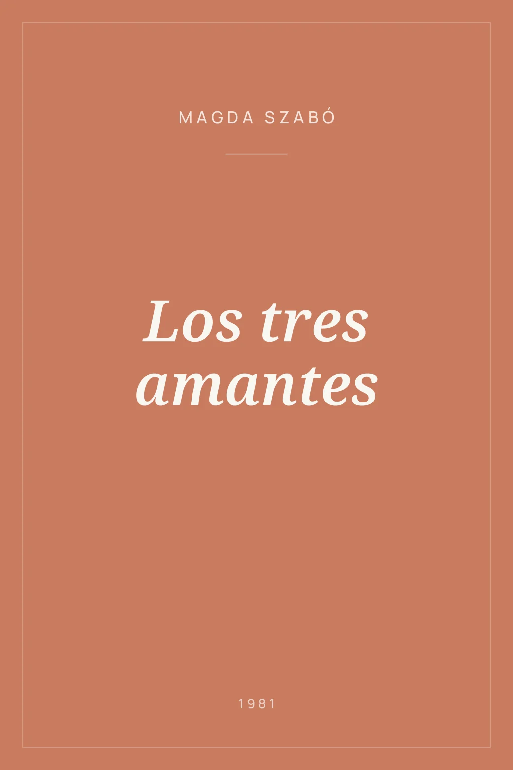 Portada de Los tres amantes