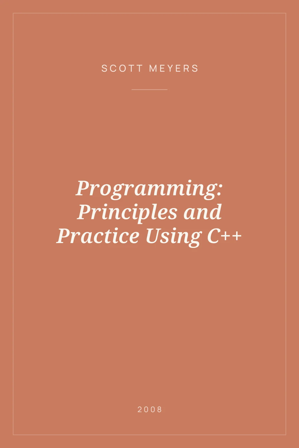 Portada de Programming: Principles and Practice Using C++