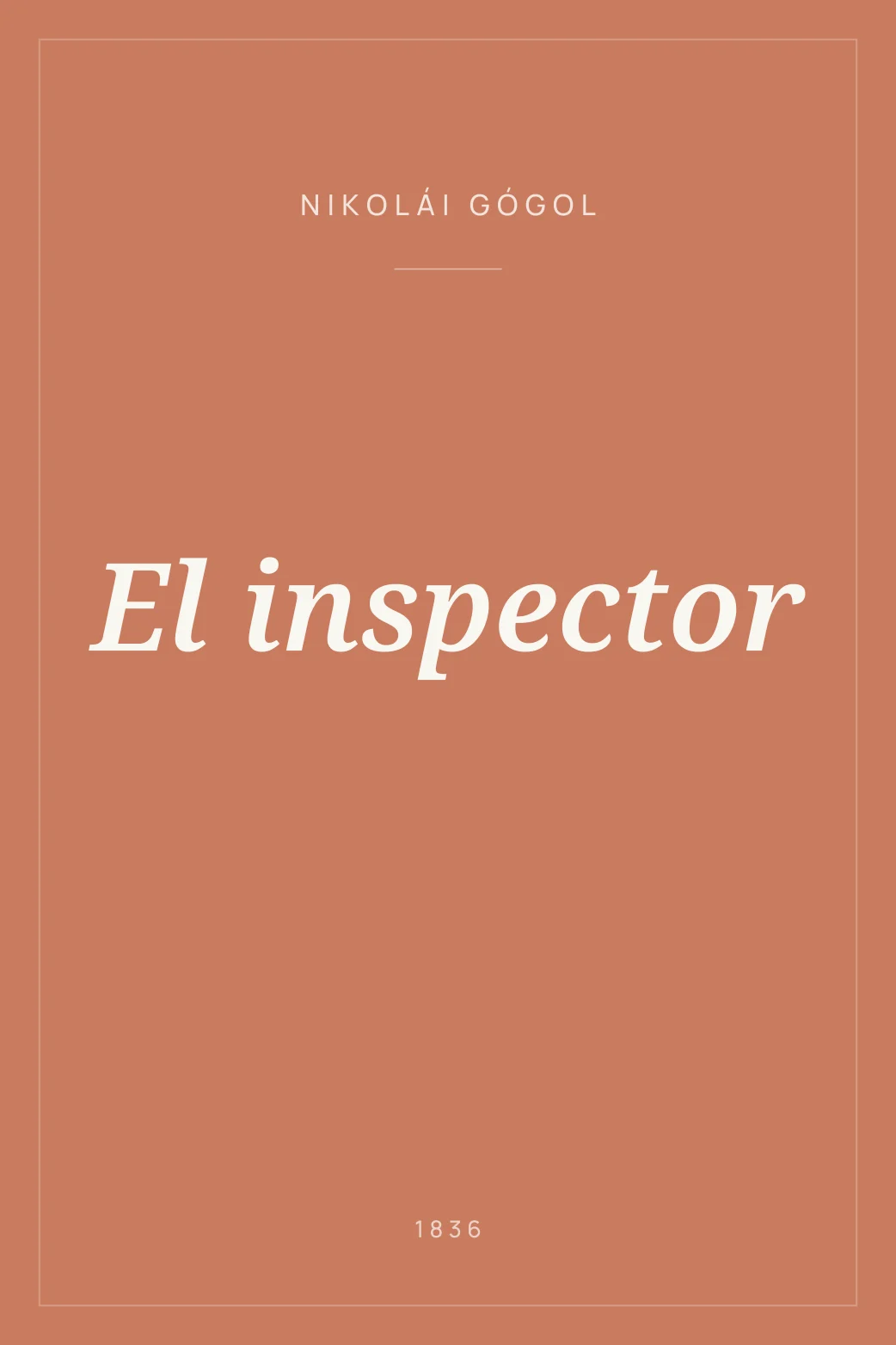 Portada de El inspector