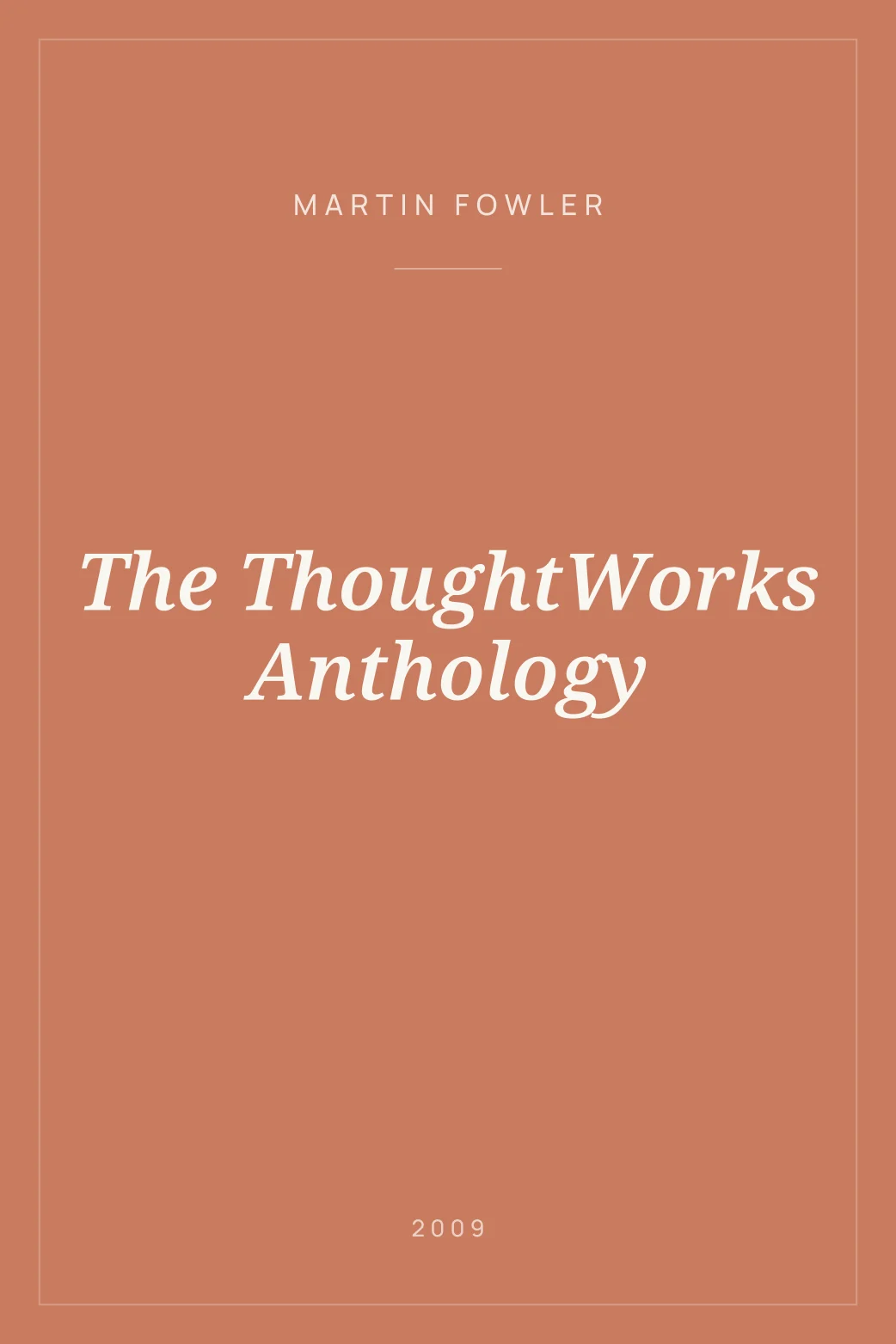 Portada de The ThoughtWorks Anthology