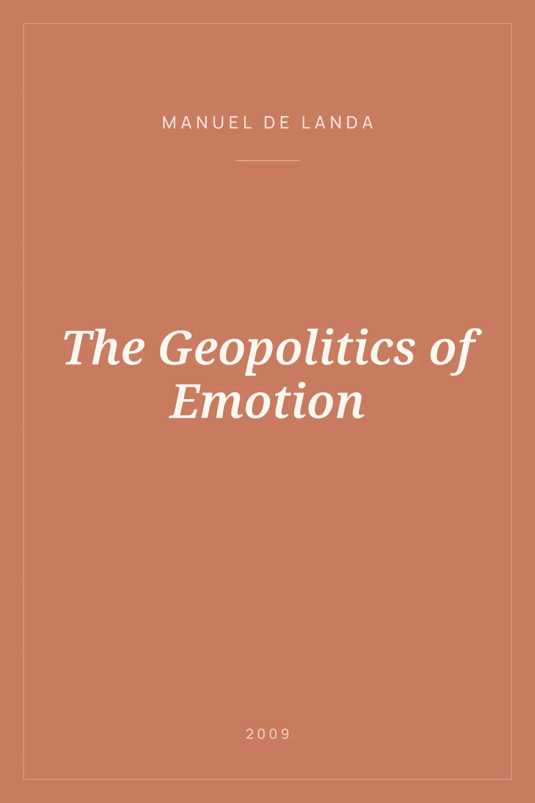 Portada de The Geopolitics of Emotion