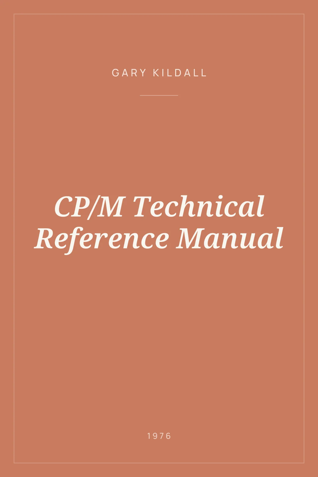 Portada de CP/M Technical Reference Manual