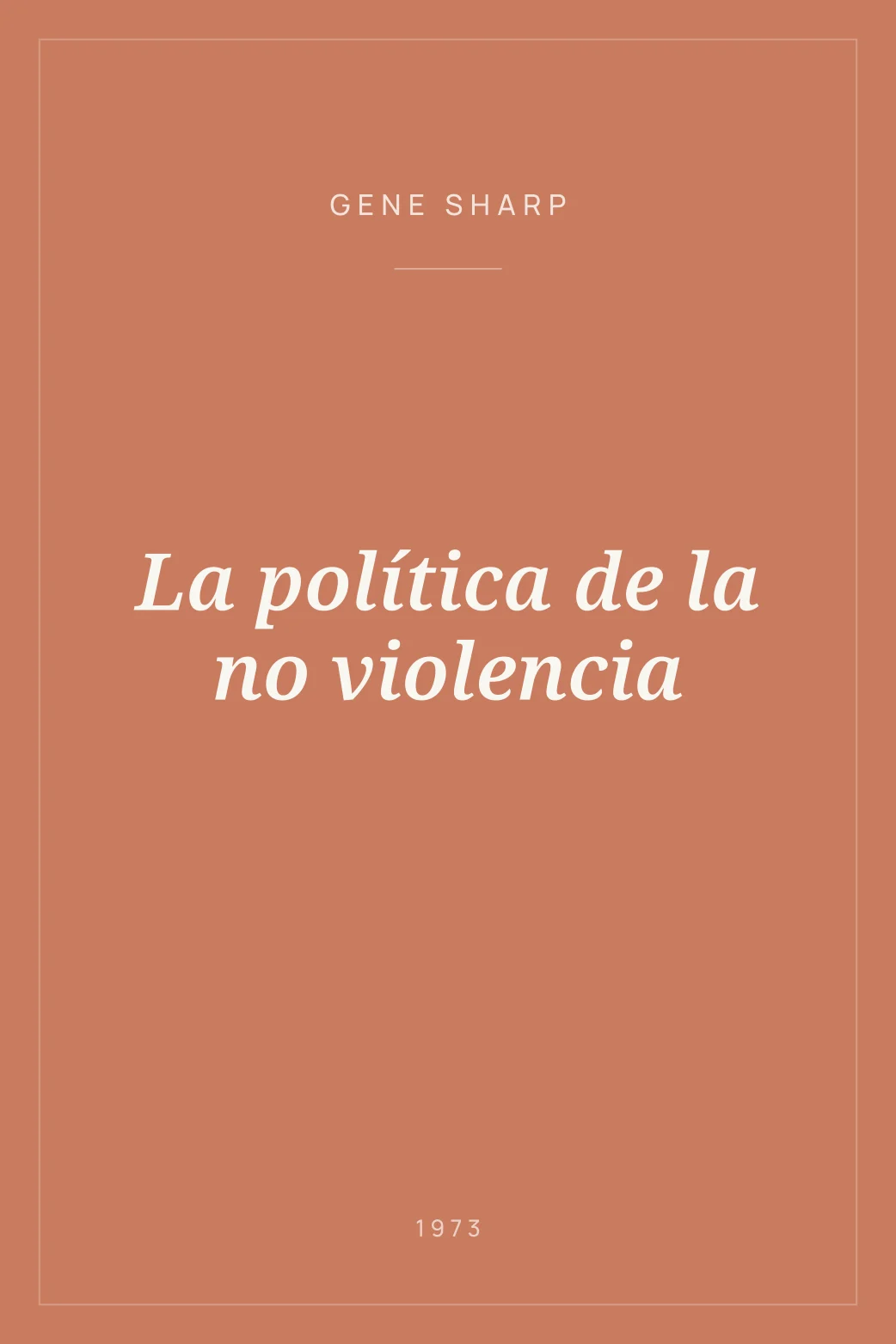 Portada de La política de la no violencia