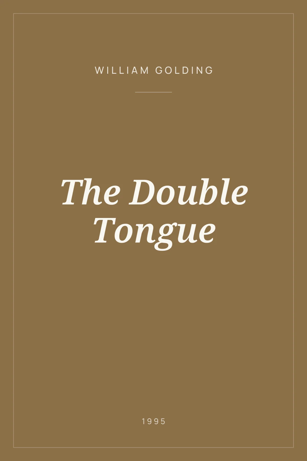 Portada de The Double Tongue