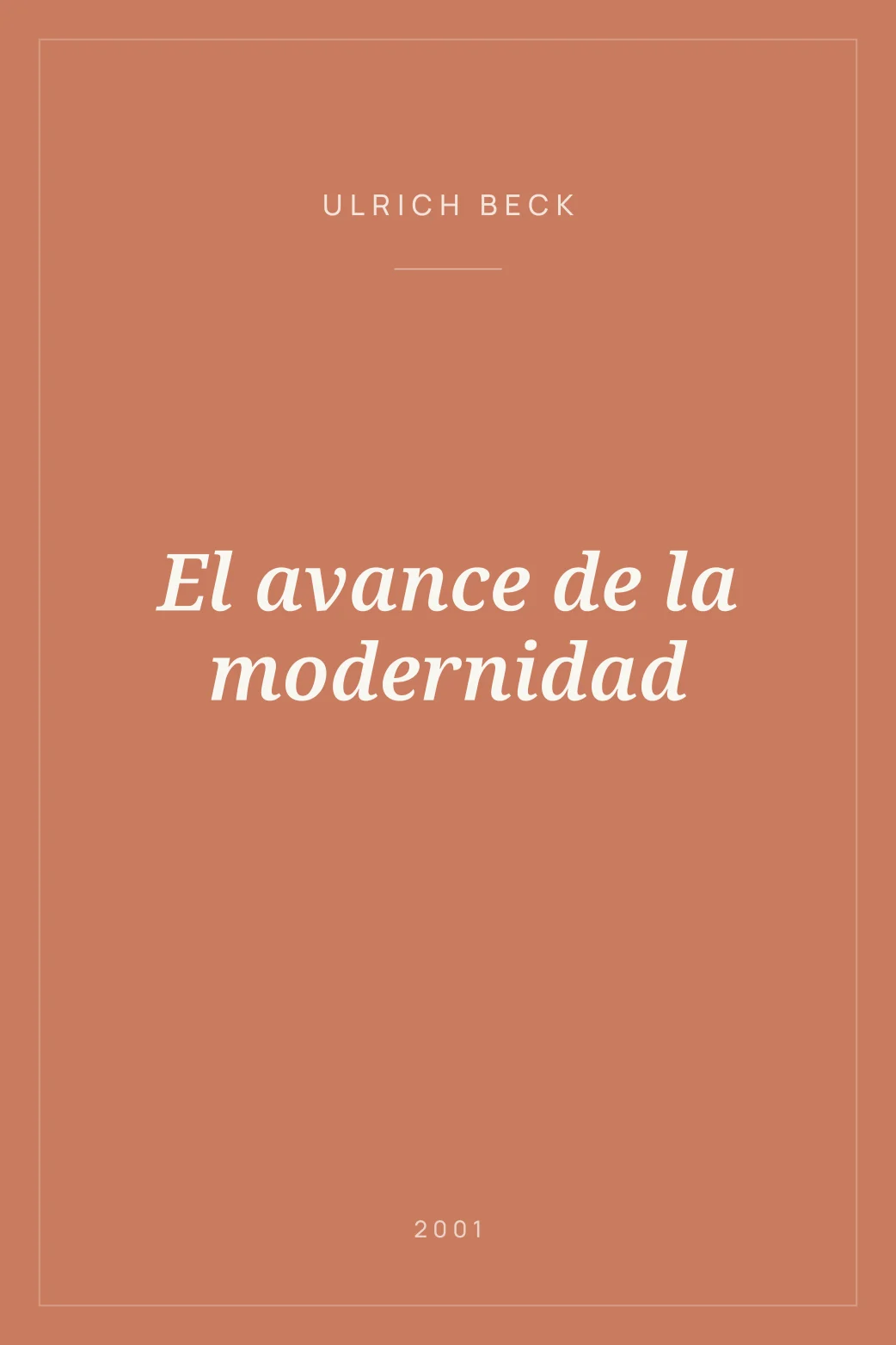 Portada de El avance de la modernidad